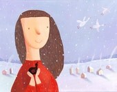 Snowing original painting on canvas