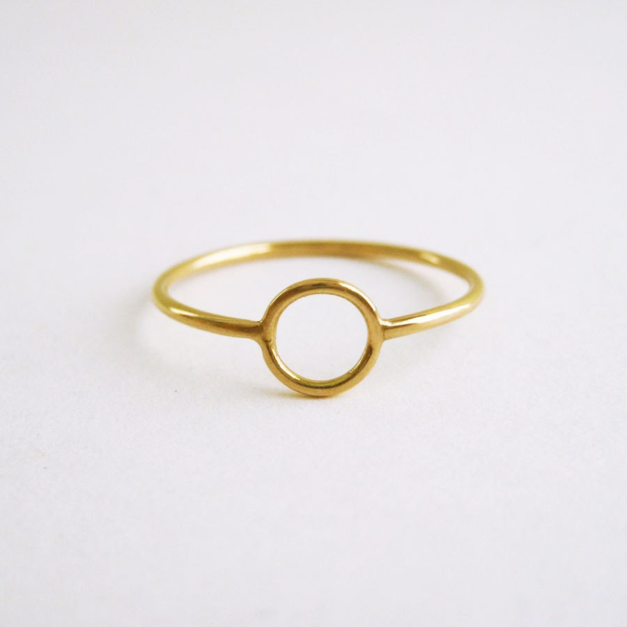 Gold Circle Ring // 18k recycled gold wedding band