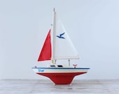 Vintage Seifert Sailboat Segelboote Giggi Made in W. Germany / Decorative Sailboat / Boy's Nautical Room Decor