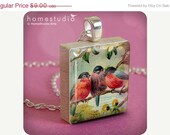 Moving Sale - SOPRANOS : a cute art pendant charm made on a Scrabble game tile piece