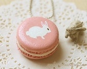 Rabbit Necklace - Pink Rabbit Macaron Necklace - Rabbit Gifts