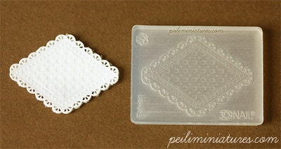 Doily Mold - Diamond Shape Mold - Silicone Lace Mold