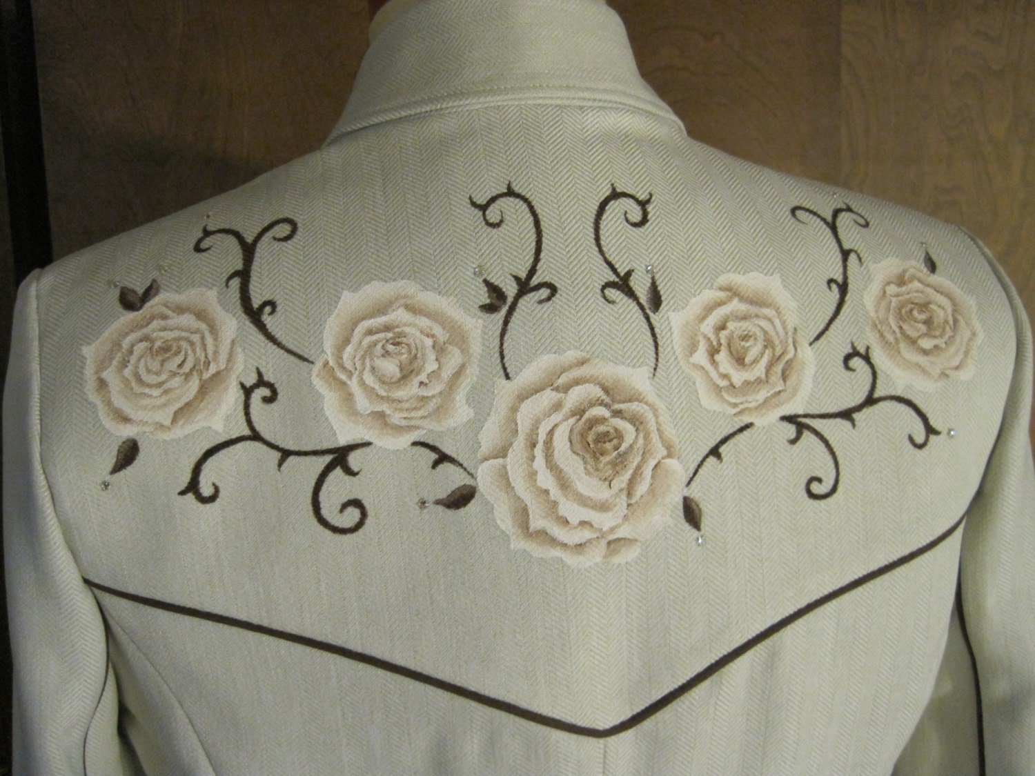 Desert Rose Western Tailored Ladies Jacket Rodeo Queen Vintage Rockabilly Nudie Manuel Nashville Southwestern Blazer Treasure Detectives