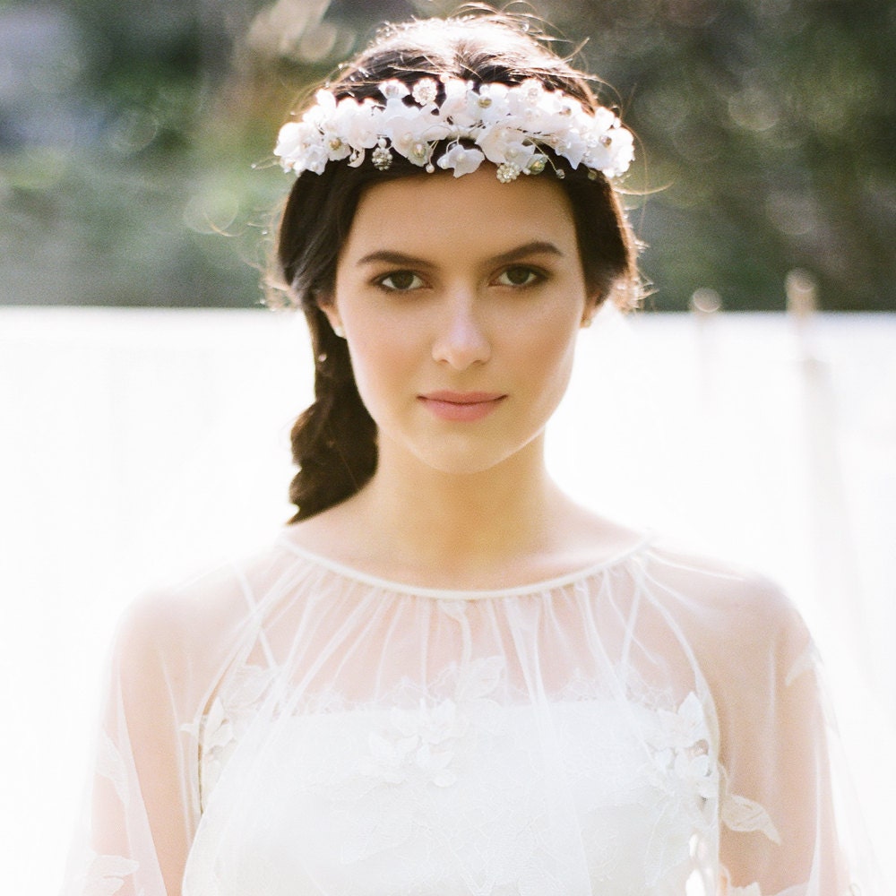 Impatients Floral Half Bridal Halo style 1891