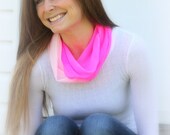 Silk Chiffon Hand-Dyed Ombre Scarf in Fuschia Pink