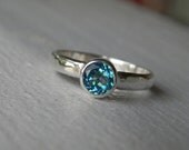Mystic Topaz Ring - Blue Gemstone Stack Ring - Limited Edition Seascape Mystic Topaz Ring -  Ocean Blue Topaz- Teal Aqua Blue Green