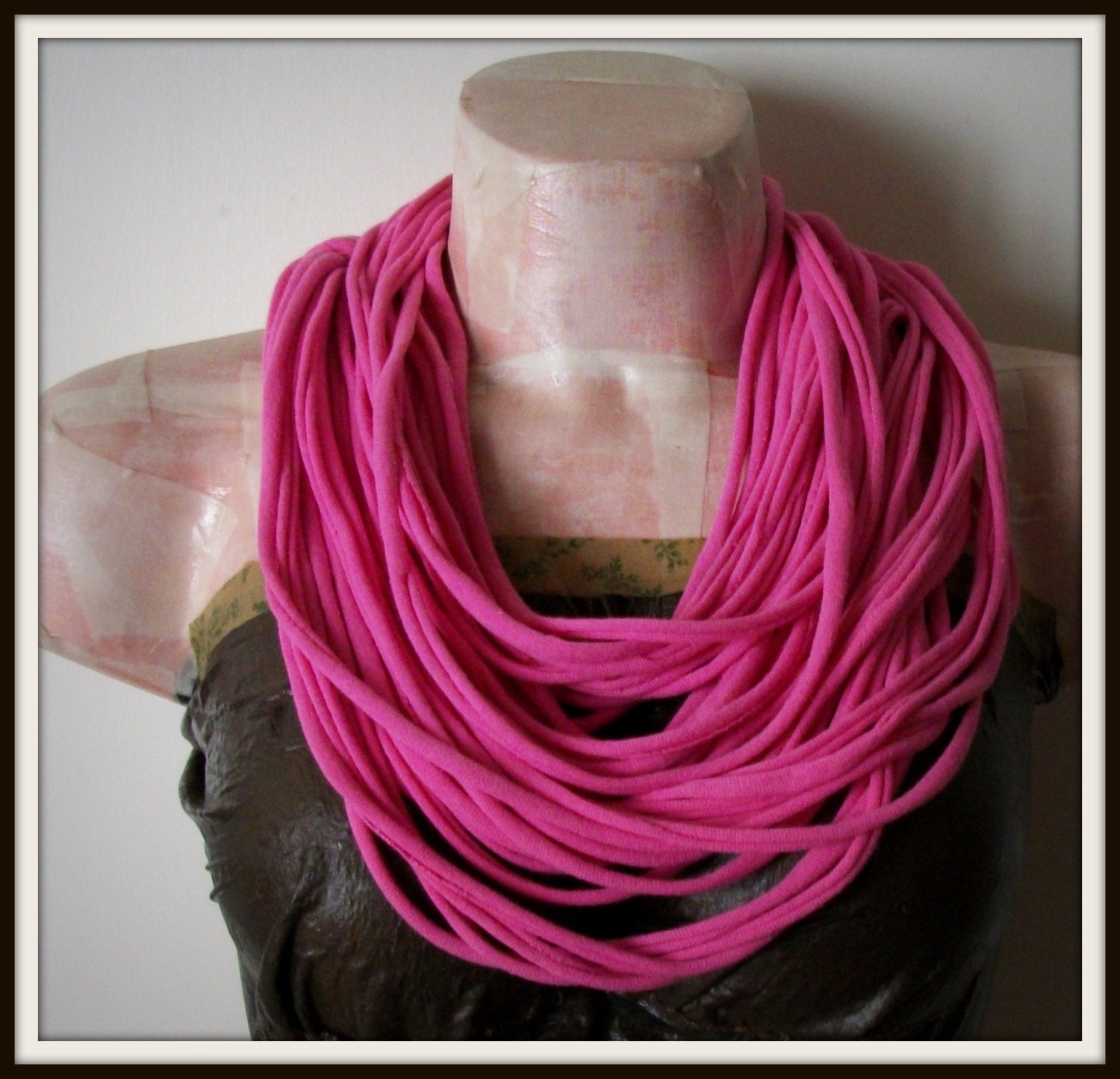 Pink Infinity Jersey Scarf