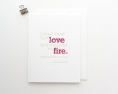 Letterpress 'Friendship on Fire' Card
