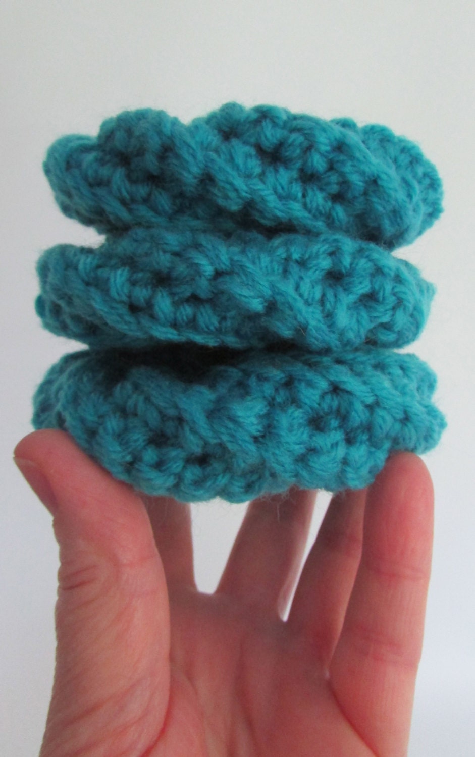 Tawashi eco cleaning sponge scrubbie crochet spiral extra thick