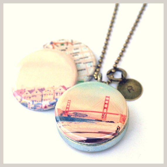 jewelry, San Francisco Locket, magnetic, San Francisco photography, Golden Gate bridge, romantic, California locket Polarity, Myan Soffia
