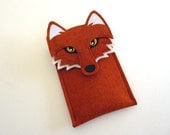 Samsung Galaxy S3 or S4 case - Fox in rusty felt - Made to order