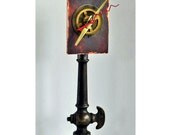 Steampunk industrial age recycled copper brass clock sculpture signed by artist