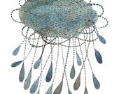 flood rain cloud giclee print reproduction watercolor