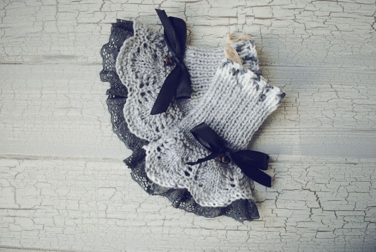 WOODLAND Wristlets in Grey and White Ready to Ship