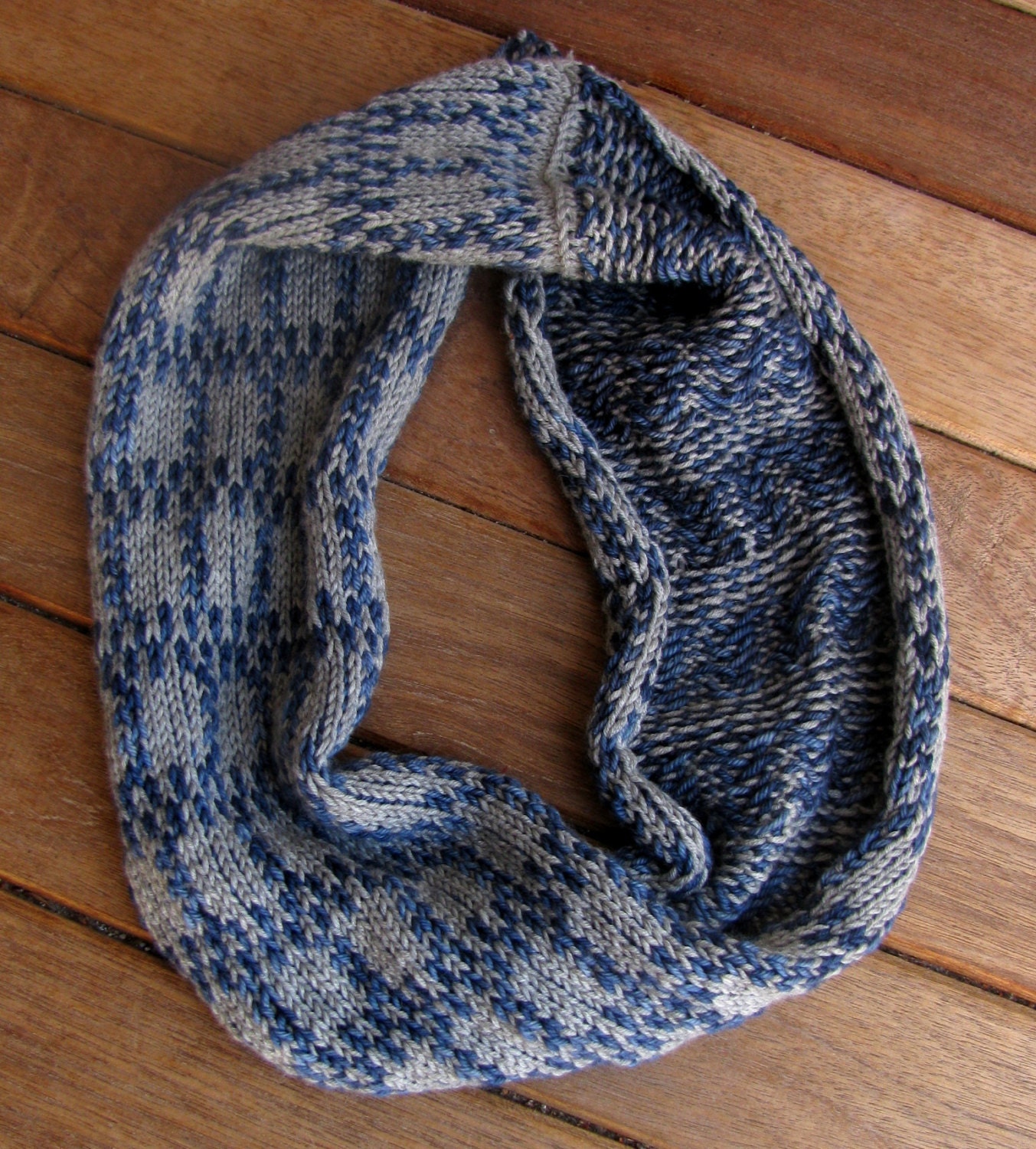 Rainy Day Blues Yin and Yang Neck Cowl