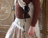 Wolf totem headdress - real brown wolf full skin fur totem dance costume headdress mask with legs, paws and claws and fangs
