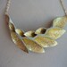 Petal Collection: Gold Metallic Leather Petal Necklace