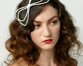 Bridal headpiece, Veiled Petals headband