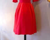 60s Dress // Vintage 1960s Hot Pink Cupcake Party Dress XS