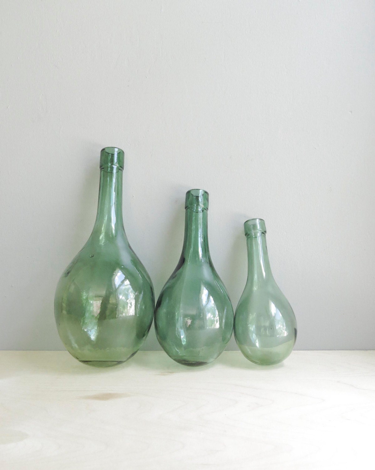 handblown glass bottle collection - ohalbatross
