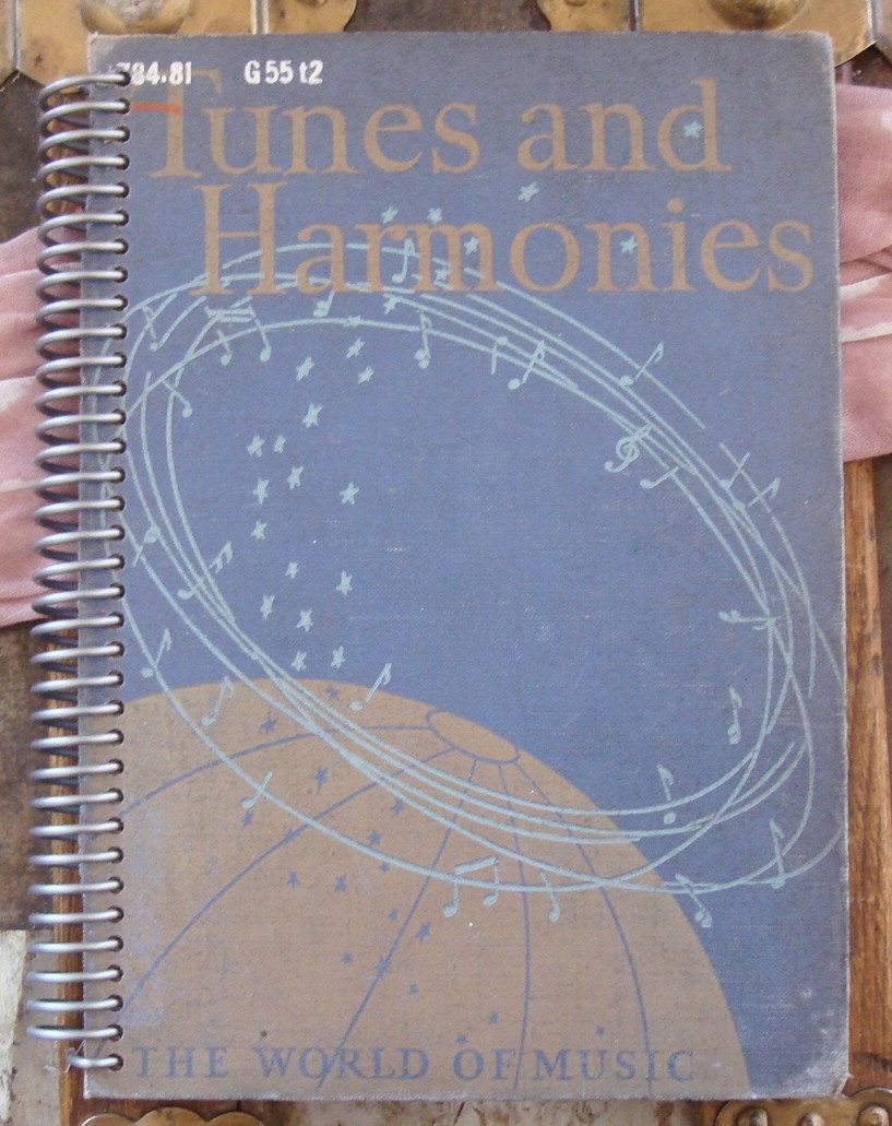 Tunes and Harmonies , Blank Book Journal or Sketchbook