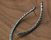 Ripple Earrings, in polished or oxidized silver