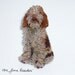 Beaded Brown ITALIAN SPINONE rare dog art pin/ pendant / brooch (Made to Order)