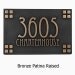Mission Bungalow Frank Lloyd Style Address Sign 16 x 10.5 inches Eccentric Font custom for you USA made