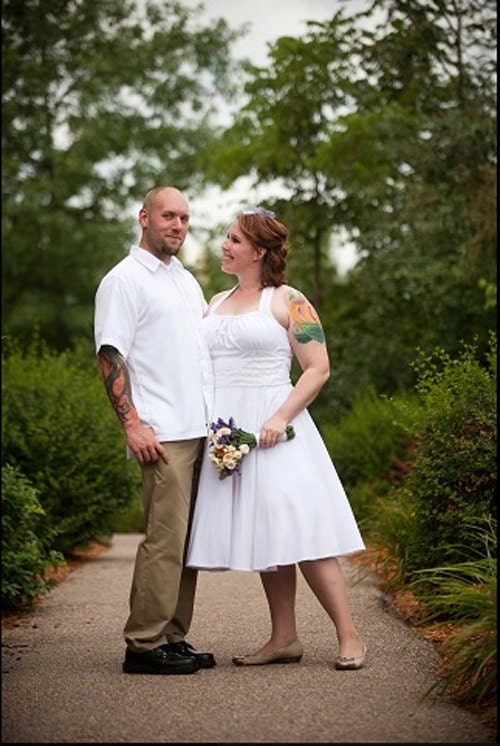 Gorgeous White Cotton Dress with Embroidered Belt and Halter Strap...