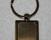 10 Keychain Base for Cabochons Resin Paper Polymer DIY with large glue pad quantity 10