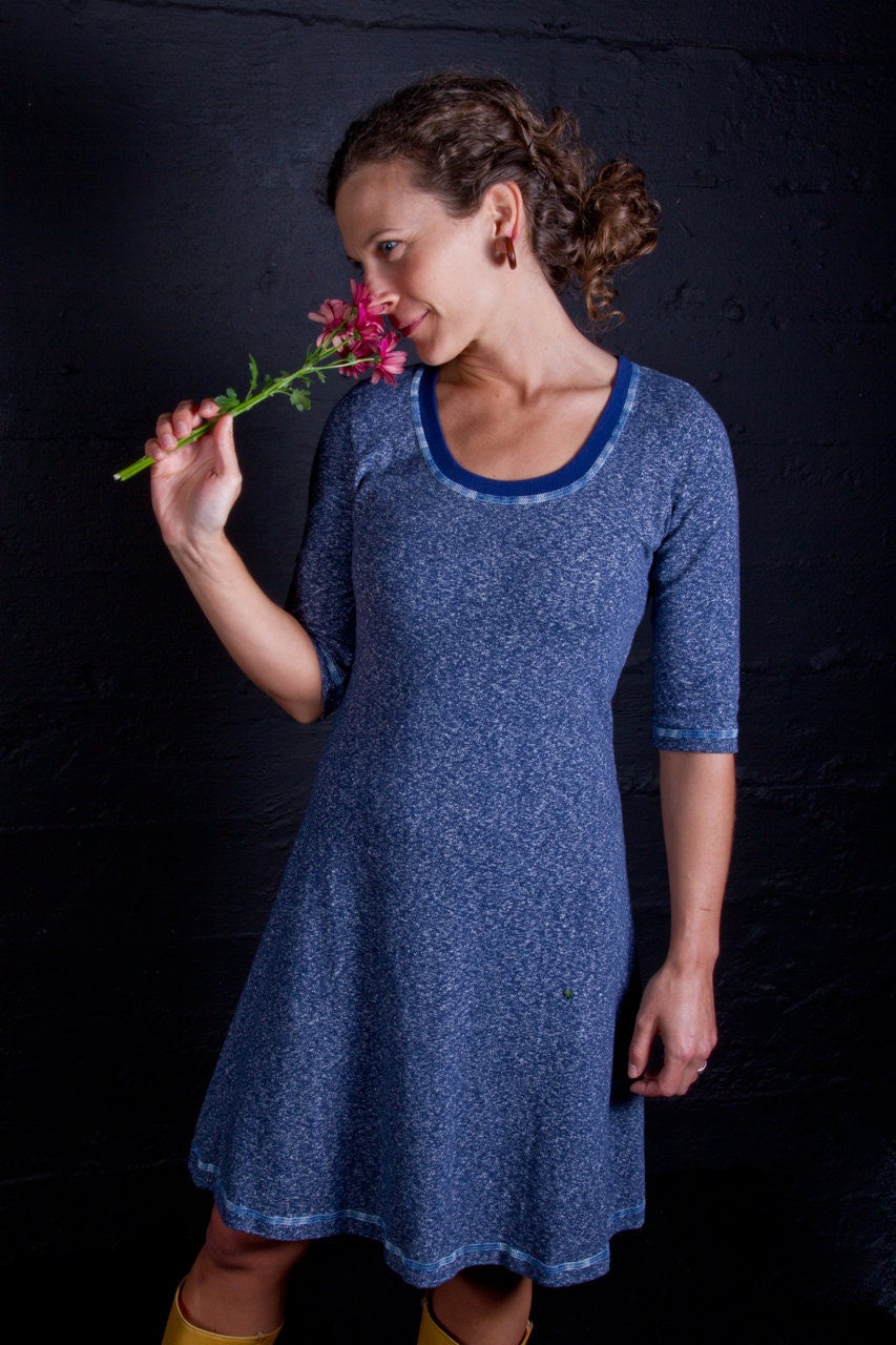Organic Hemp Blue Dress / Eco-Fashion