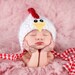 Newborn hen hat - hen bonnet - farm - spring hat - gender neutral - baby hen - chick hat - easter hat - boy - girl - photo prop newborn