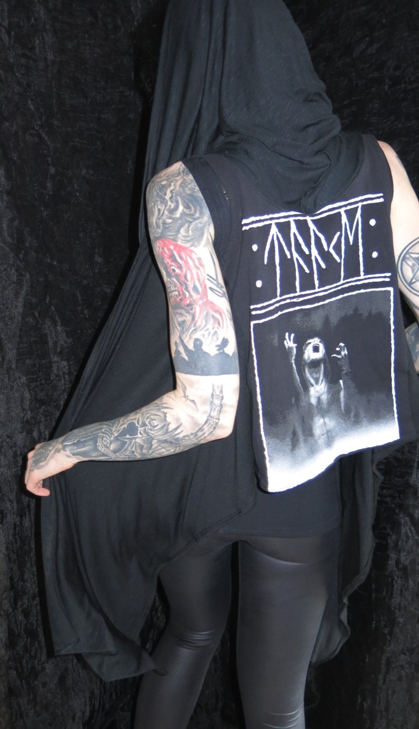 Taake Girls Hooded Drape Vest