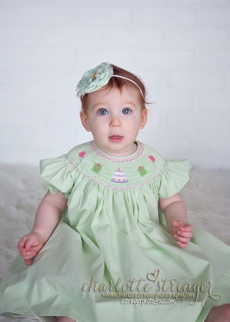 Wintergreen Minty Green Teal - Parfait Collection - Fabric Flower - HEADBAND - Skinny Nylon Band - Mint Green