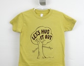 Tshirt toddler organic tree hugger printed dijon yellow 2T 4T 6T
