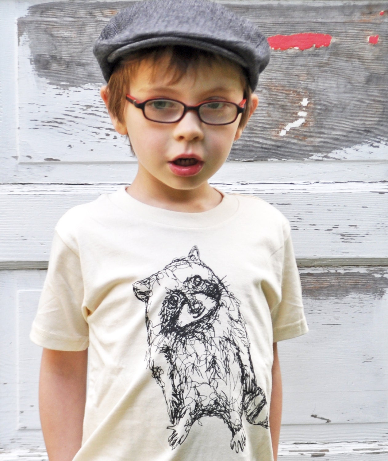 Organic Rocky Raccoon Tee - Kiddo Sizes 2-10