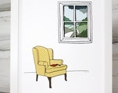 Armchair by the Window print