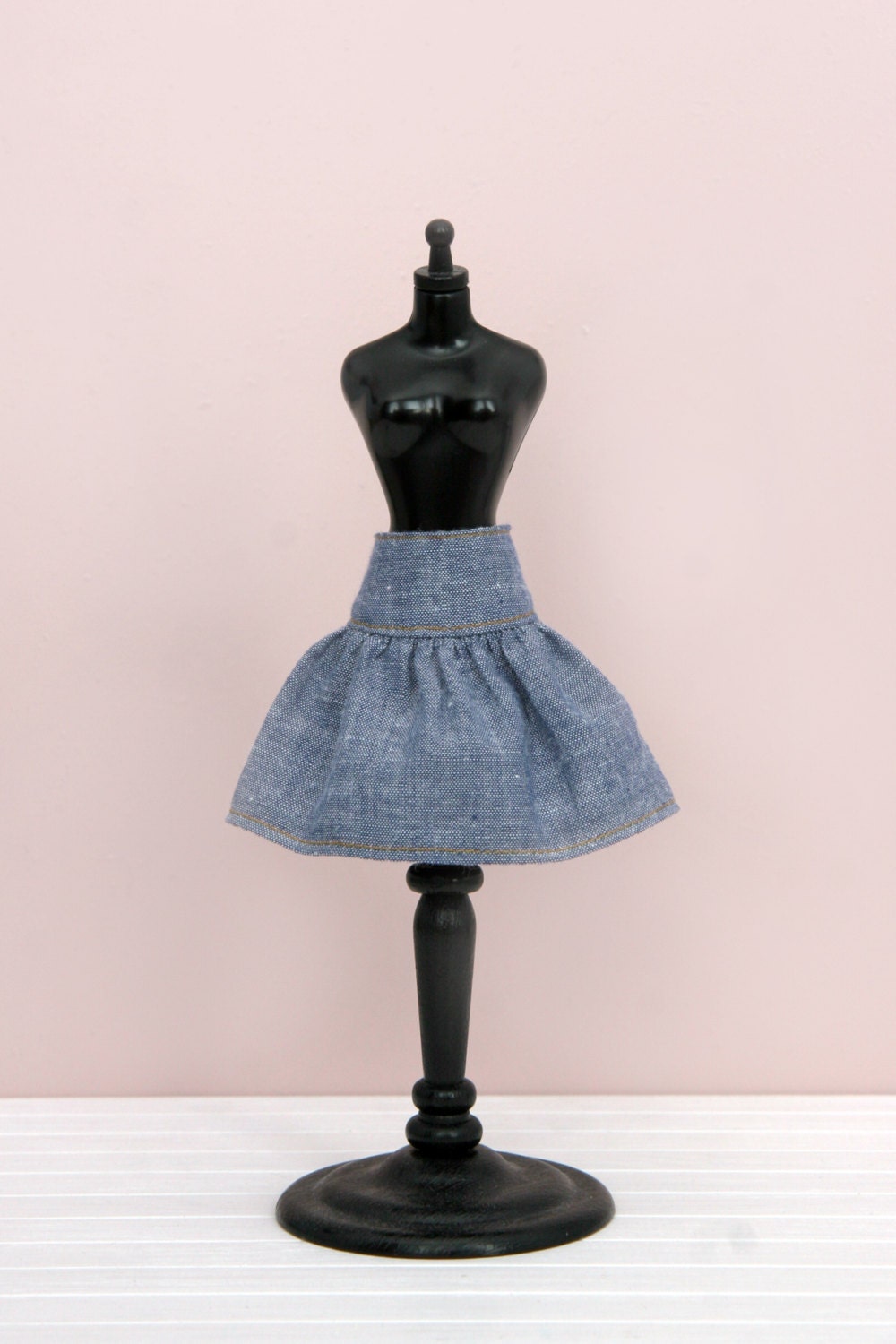 Low waist denim skirt for Blythe (no. 684)