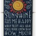 You are my sunshine my only sunshine... typography wood sign