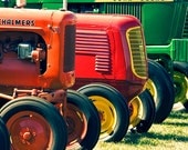 Wall art for him tractor photograph - Antique Tractors 8x8 fine art image - manly farm photography home decor boy's nursery art