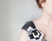the dapper ladies bloom pin ... vintage fabric, eco-friendly shoulder pin