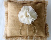 Burlap Ring Pillow