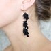 Poison Ivy Leaves - lace earrings in copper, black or gold