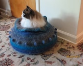 felted cat bed made to order kitty kave