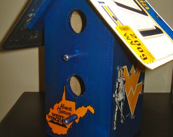 West Virginia University Bling Birdhouse