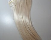 One yard Ultra fine Synthetic Mohair Trim in Light Blond - Doll Hair