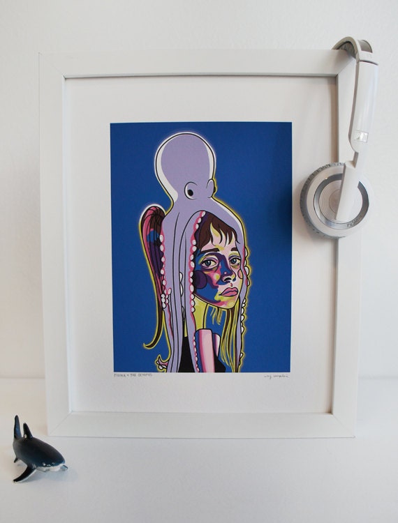 Fiona and the Octopus / Fiona Apple Portrait - premium giclee print