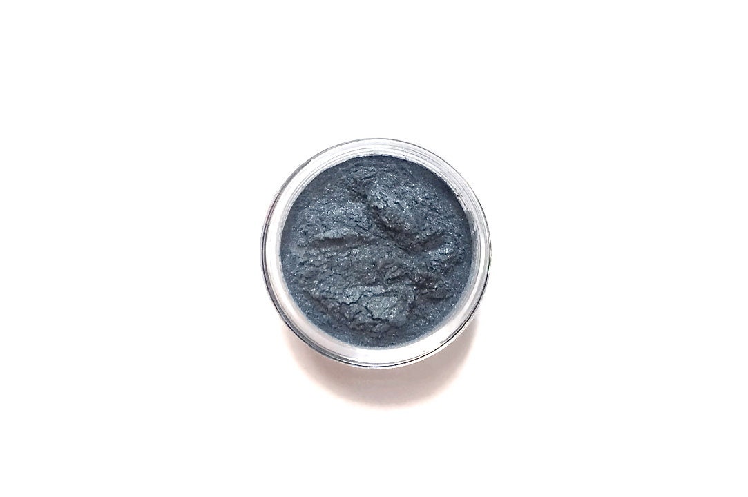 Sea - Silver Grey Blue Vegan Mineral Eyeshadow - Handcrafted Makeup