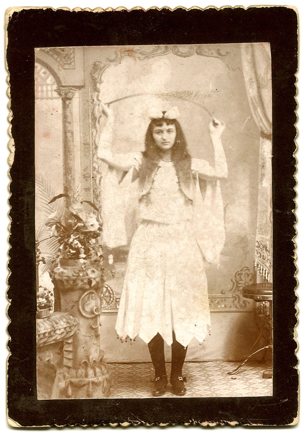 Dark Haired Beauty in Costume CDV