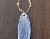 Blue Kyanite Gold Necklace